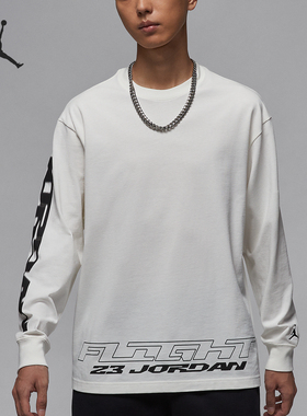 Nike/耐克官方正品JORDAN男士简约印花宽松休闲长袖FZ1972-133