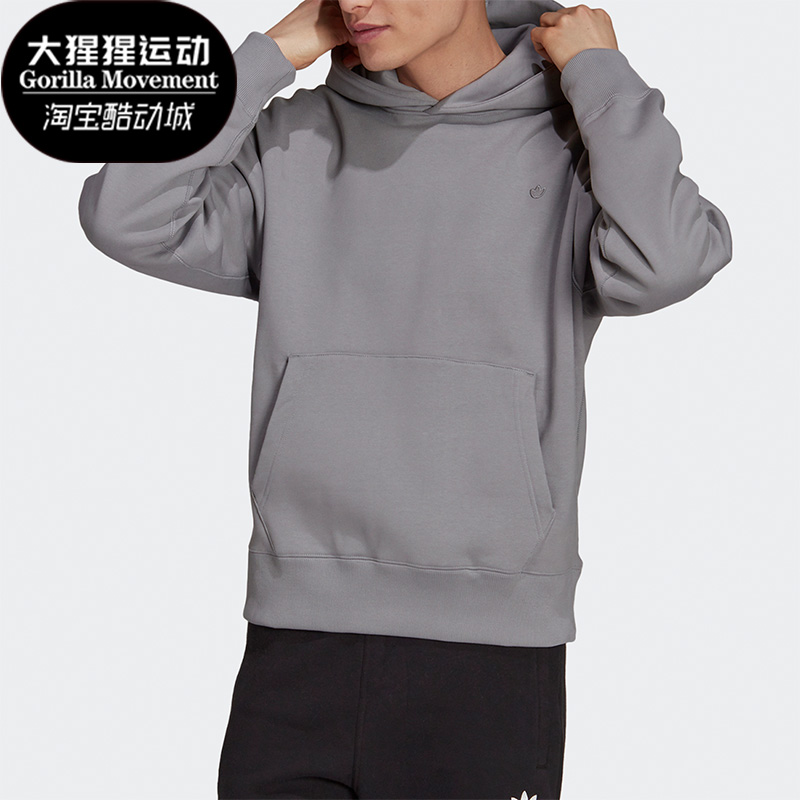 休闲阿迪达斯男子连帽运动卫衣
