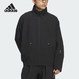 男士 2025夏季 立领运动日常针织外套KC0147 阿迪达斯正品 Adidas