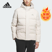 Adidas 阿迪达斯正品 LINEAR男女日常保暖连帽羽绒服KQ5523
