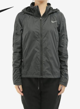 Nike/耐克正品当季新款女子潮流薄绒连帽休闲跑步外套CU3386-010