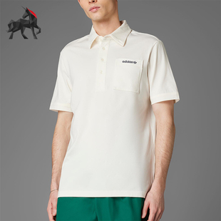 JH3852 Adidas 阿迪达斯正品 三叶草男士 翻领宽松运动透气POLO衫