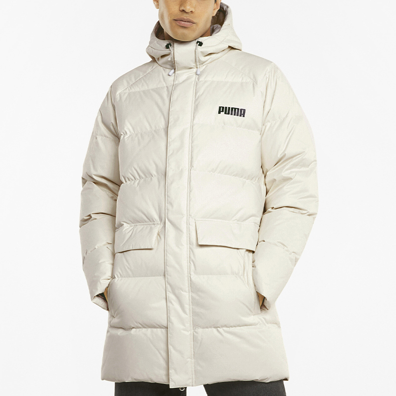 Puma/彪马正品2024新款男士串标连帽中长款羽绒服846326-73