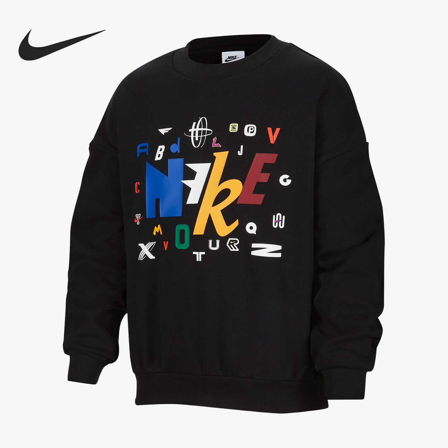 耐克正品大童宽松运动卫衣