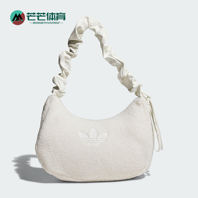 Adidas/阿迪达斯正品三叶草女士休闲仿羊羔绒经典运动拎包KS8838
