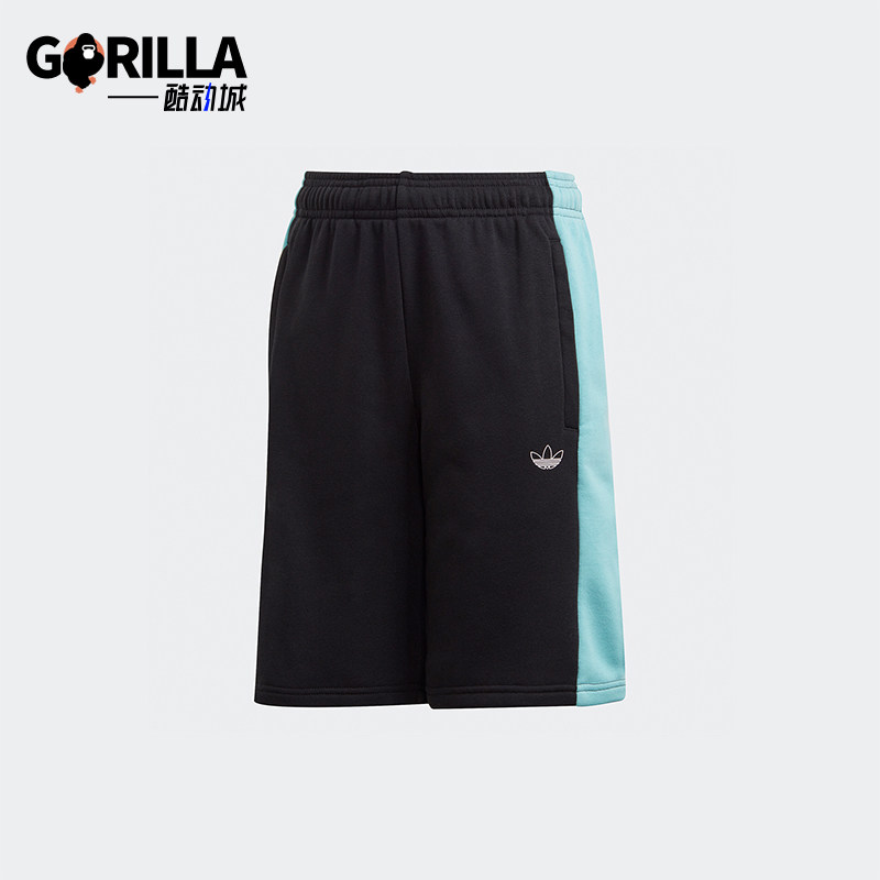 Adidas/阿迪达斯正品三叶草小童中腰透气针织休闲运动短裤GD2738