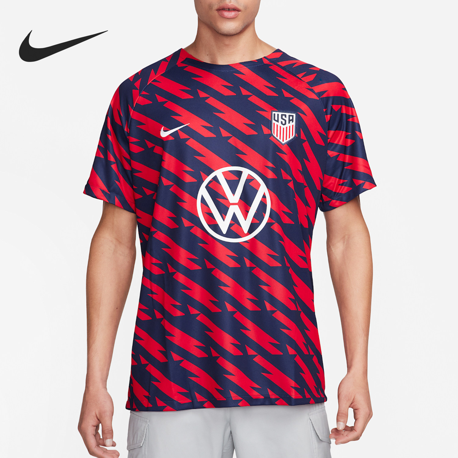 Nike耐克正品美国足球队系列男吸湿排汗短袖T恤DR4927-688
