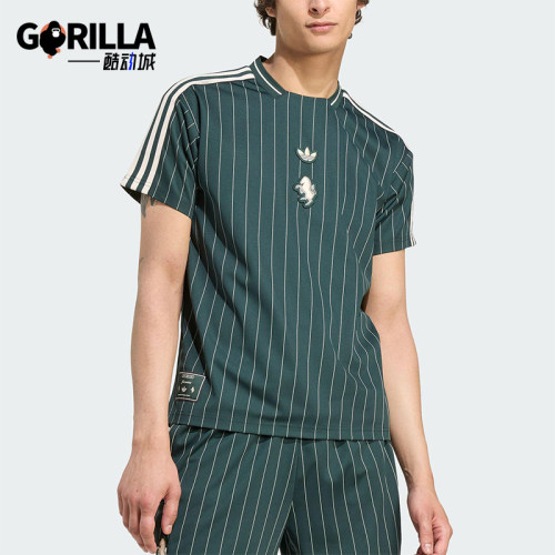 Adidas/阿迪达斯正品三叶草男女透气尤文图斯足球训练短袖JM9451