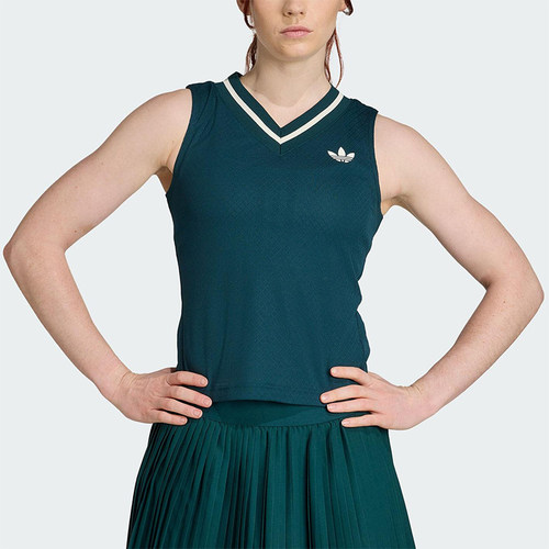 Adidas/阿迪达斯正品三叶草女士休闲修身运动V领透气背心JM4738
