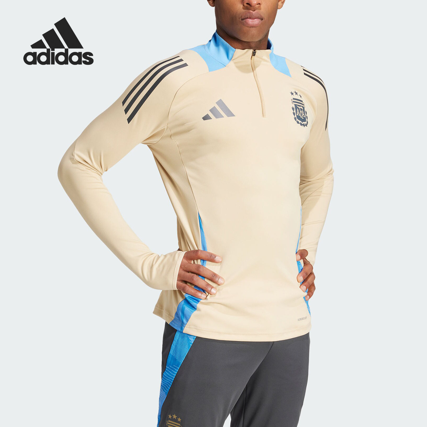 阿迪达斯男士足球套头衫上衣