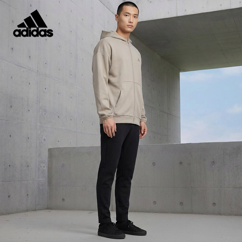 Adidas/阿迪达斯正品2025春季款男士连帽针织运动外套JD4947,运动服/休闲服装,运动茄克/外套,淘宝优惠券,粉丝福利购,淘宝优惠卷