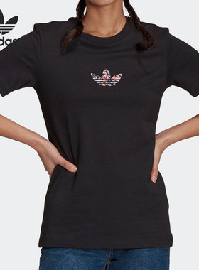 Adidas/阿迪达斯三叶草T-SHIRT 女26夏休闲宽松短袖T恤 GN3043