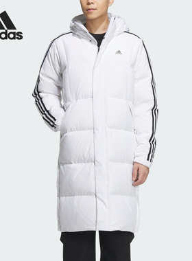 Adidas/阿迪达斯官方正品冬季男子连帽中长款保暖羽绒服IT8713