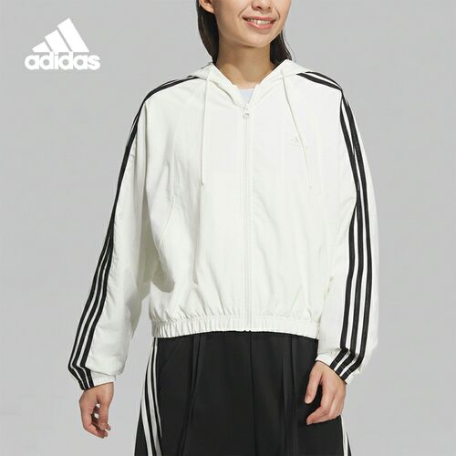 Adidas/阿迪达斯正品当季新款女士经典收腰梭织外套JW4644