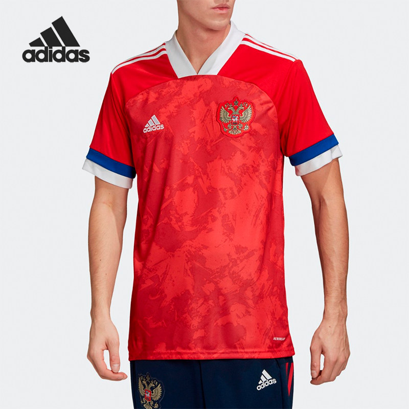 Adidas/阿迪达斯正品RFU H JSY男士俄罗斯主场经典运动短袖FK4440