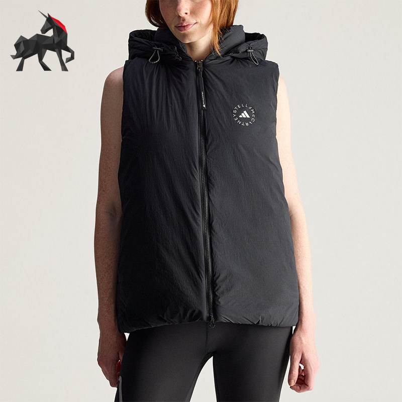 Adidas/阿迪达斯正品SMCPADEDVEST新款女经典黑色马甲棉服JW2038