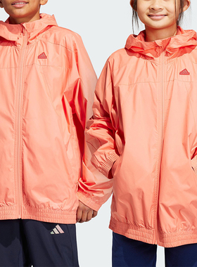 Adidas/阿迪达斯正品春秋大童轻薄梭织户外宽松外套HR6276