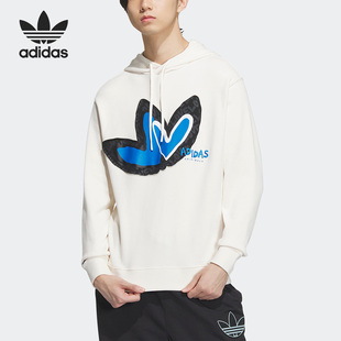 Adidas/阿迪达斯正品新款男女同款休闲运动连帽卫衣IK8649