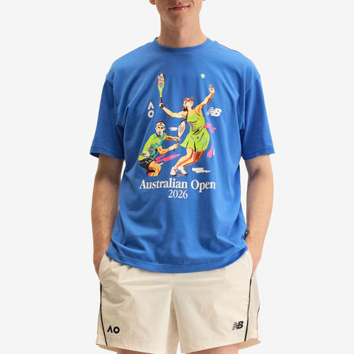 New Balance新百伦正品AO联名男圆领短袖运动网球MT53441A-BU2