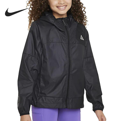 Nike/耐克正品连帽长袖夹克新款儿童经典黑色夹克外套FD3149-010