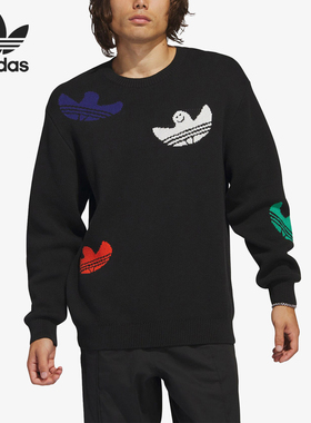 Adidas/阿迪达斯官方正品SHMOO KNIT SWTR情侣运动圆领卫衣IC1879