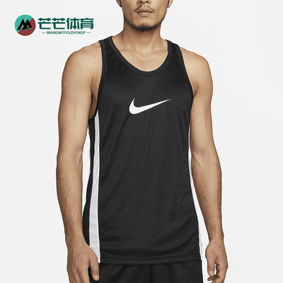 Nike/耐克正品2025秋季款男士无袖运动篮球拼接背心T恤DV9968-010