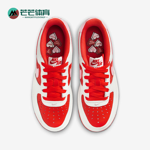 Nike/耐克正品Air Force 1 GS女子大童低帮板鞋HV5165-121