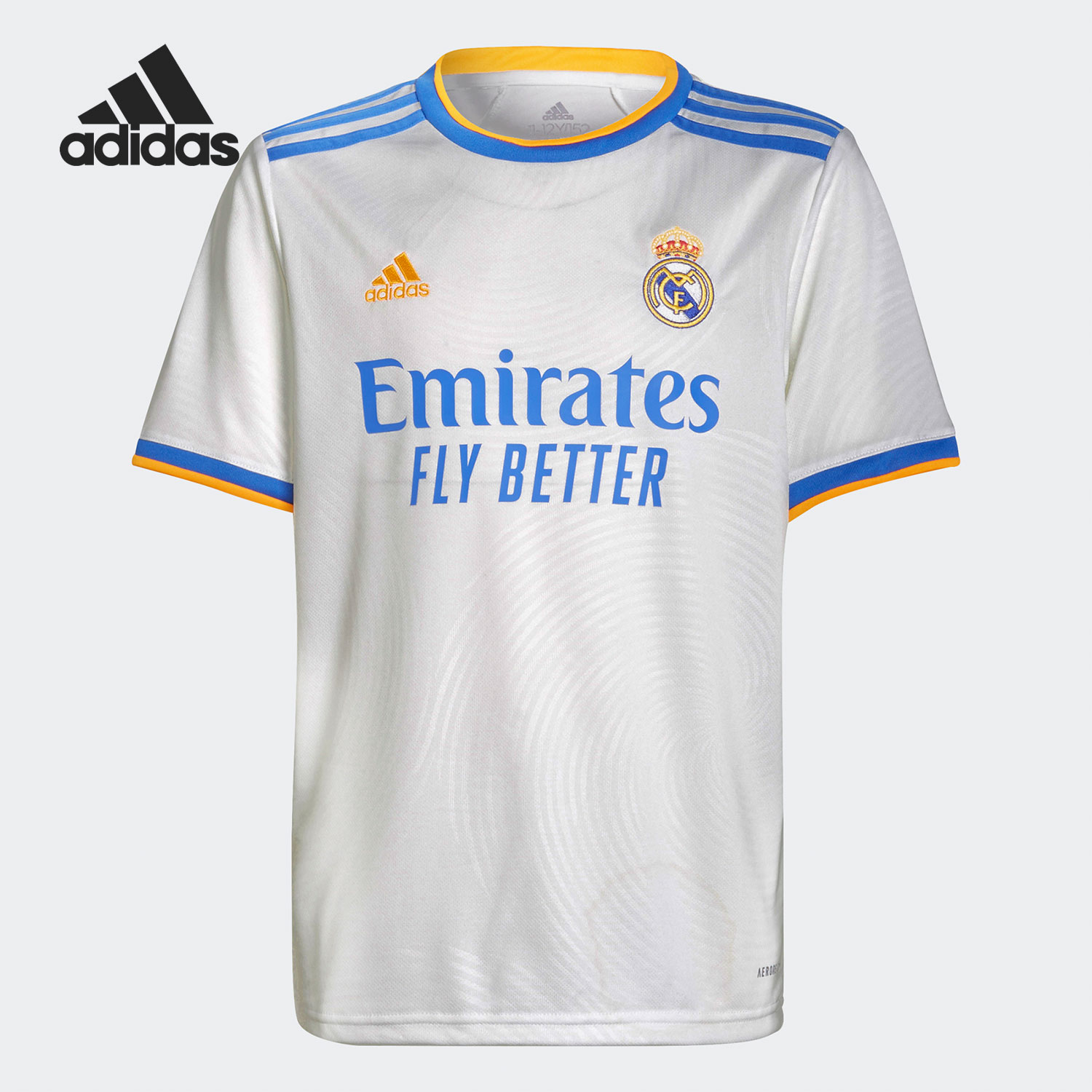 Adidas/阿迪达斯正品REAL H JSY Y皇马主场大童短袖T恤球衣GR3994