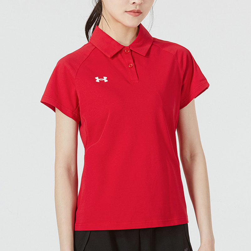 UA/安德玛正品运动女士户外针织透气舒适短袖POLO衫22500522-600