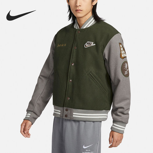 Nike/耐克正品冬新款男士经典拼接宽松保暖图案外套FV4026-325 - 封面