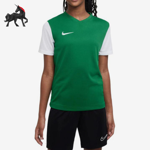 Nike/耐克正品夏季款大童训练透气V领拼接运动足球短袖DH8389-302