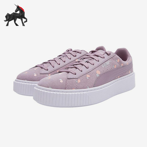 Puma/彪马正品Suede Platform Dots女士经典翻毛皮板鞋368991-01