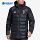 男子尤文图斯足球中短款 Adidas 阿迪达斯正品 保暖运动棉服DX9202