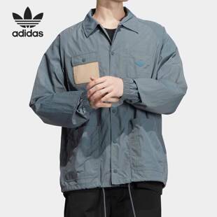 HR3461 26夏三叶草男女宽松休闲运动夹克外套 Adidas 阿迪达斯正品