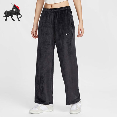 Nike/耐克正品2025春季新款女士运动中腰加绒长裤HJ0923-010