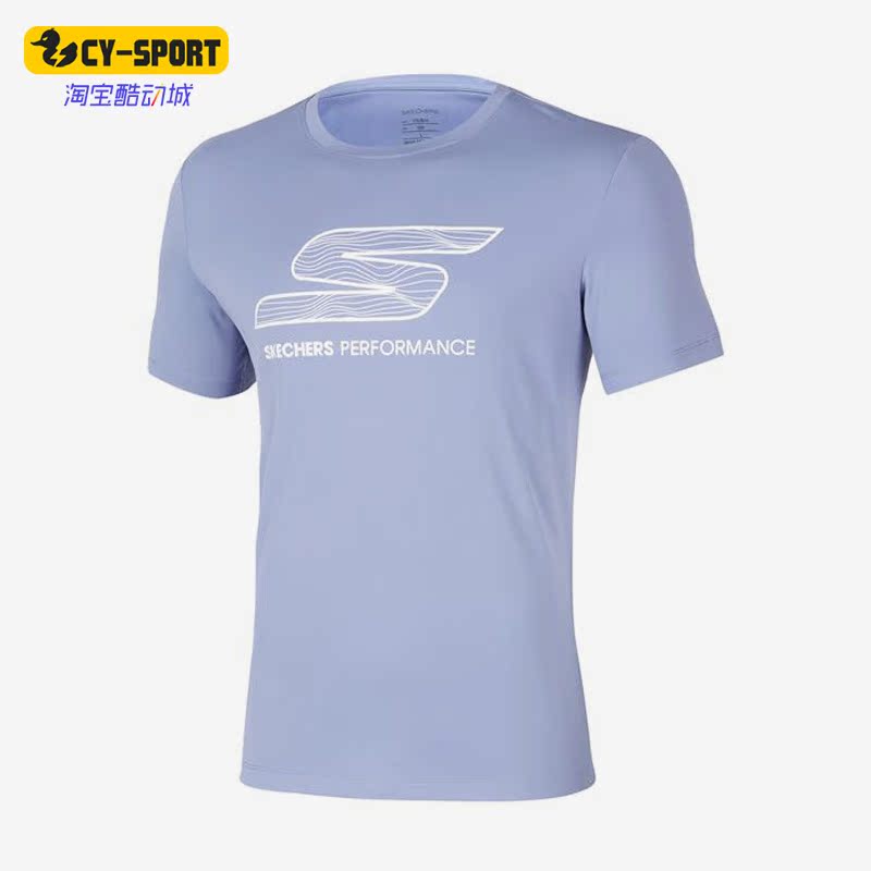 Skechers/斯凯奇正品夏季新款男子休闲运动透气短袖T恤 P222M112