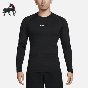 Nike/耐克正品Pro Warm男士运动薄绒拼接速干长袖T恤FB7983-010
