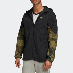 Adidas/阿迪达斯正品三叶草新款男子运动连帽梭织夹克FM3359