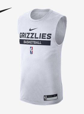 Nike/耐克官方正品孟菲斯灰熊队NBA男子训练无袖T恤FN5207-100