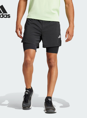 Adidas/阿迪达斯官方正品GYM+ WV 2IN1 S男士二合一短裤IR8597