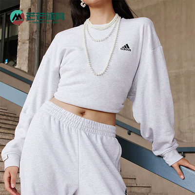 阿迪达斯男女加厚圆领套头衫