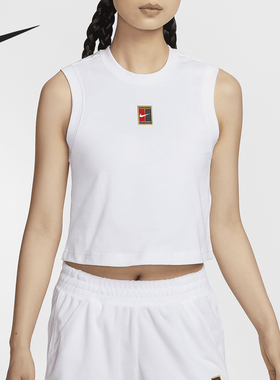 Nike/耐克官方正品Court Heritage女士短款网球背心FQ2274-100