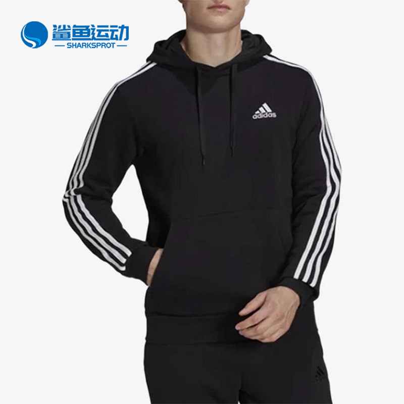 Adidas/阿迪达斯正品春秋男士印花抽绳经典连帽长袖卫衣GK9072