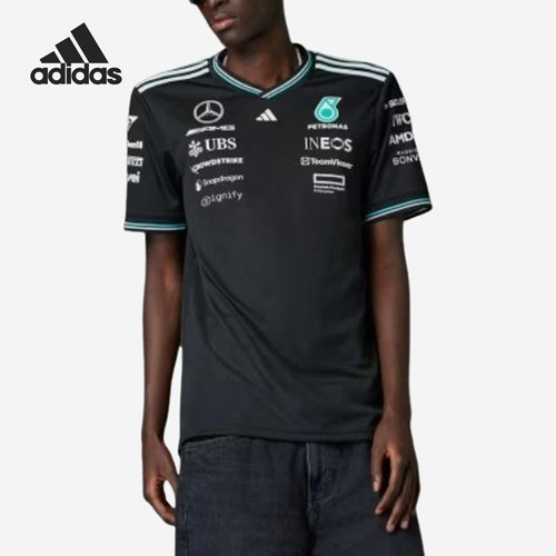 Adidas/阿迪达斯正品夏季新款男士运动休闲赛车短袖T恤JY2607