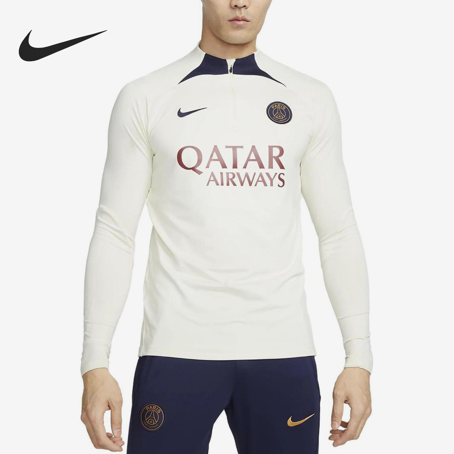 Nike/耐克官方正品春秋男士圆领足球运动透气印花长袖DX3108-116