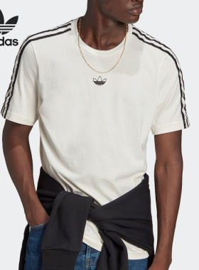 Adidas/阿迪达斯正品三叶草2021年春季新款男子户外运动T恤GN2422