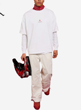 Nike/耐克正品JORDAN男士柔软印花运动圆领透气短袖T恤HQ1737-100