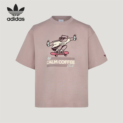 Adidas/阿迪达斯正品三叶草男女经典宽松时尚舒适短袖T恤KY5740