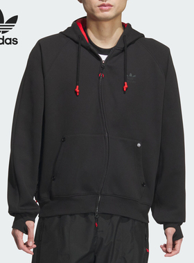 Adidas/阿迪达斯官方正品三叶草男士连帽经典透气夹克外套JN5829