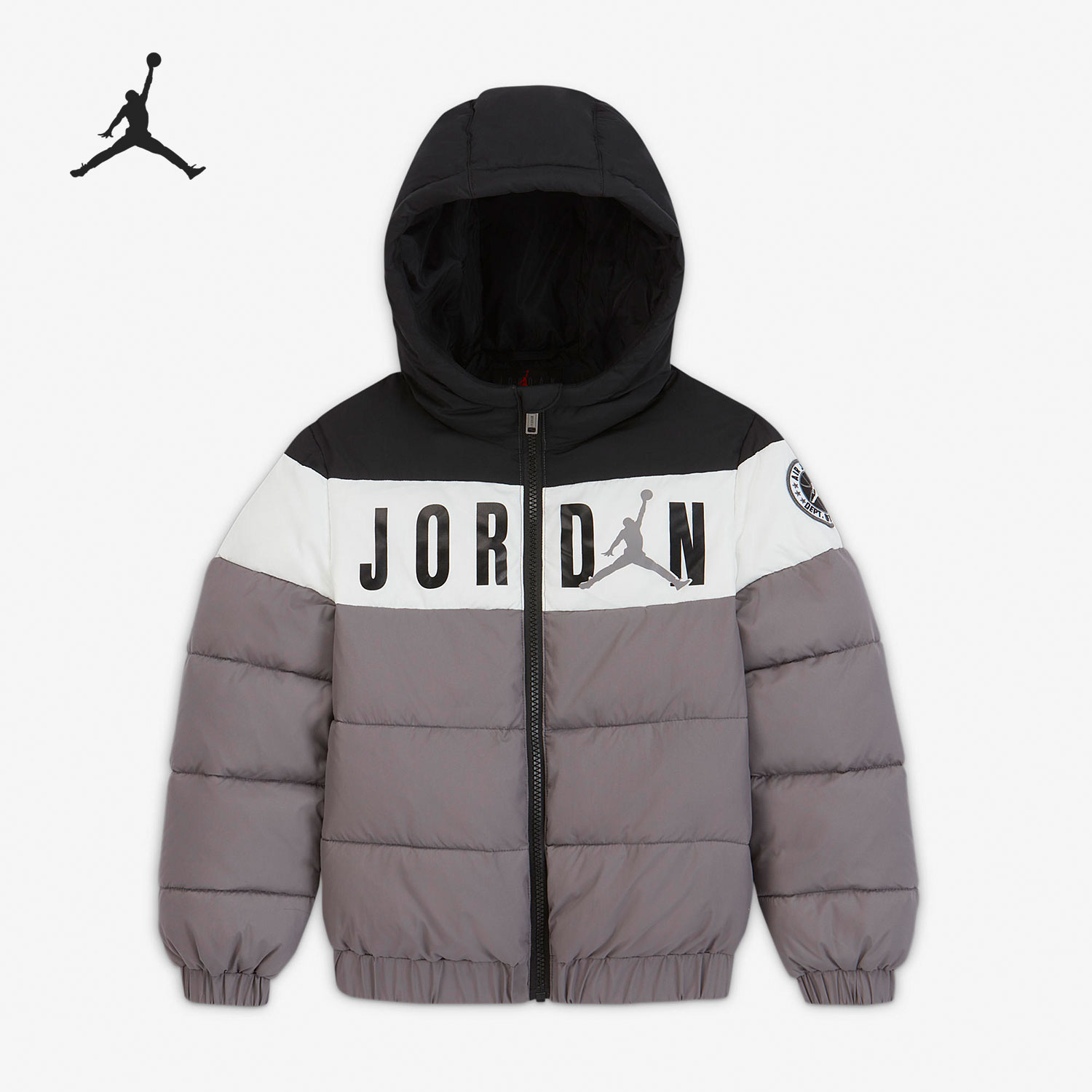 Nike/耐克正品新款 JORDAN JUMPMAN 儿童撞色运动棉服CU9018-015